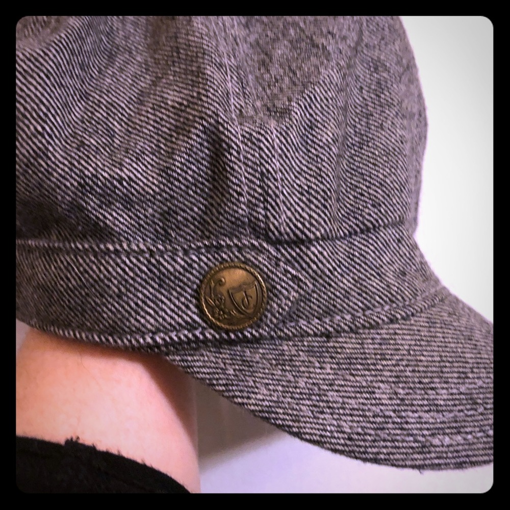 Juicy Couture Newsboy Hat Herringbone Gray
